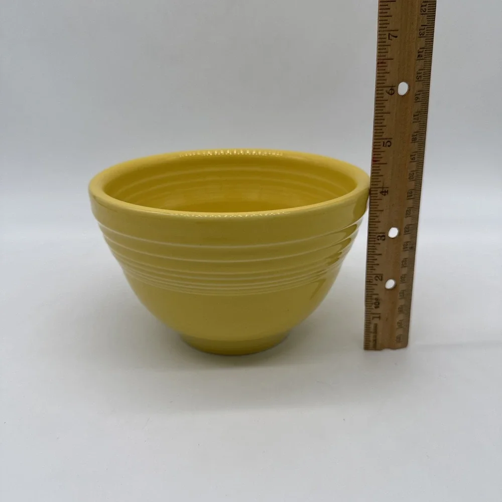 Vintage Fiestaware Yellow Nesting Mixing Bowl Fiesta w/ Rings ~6